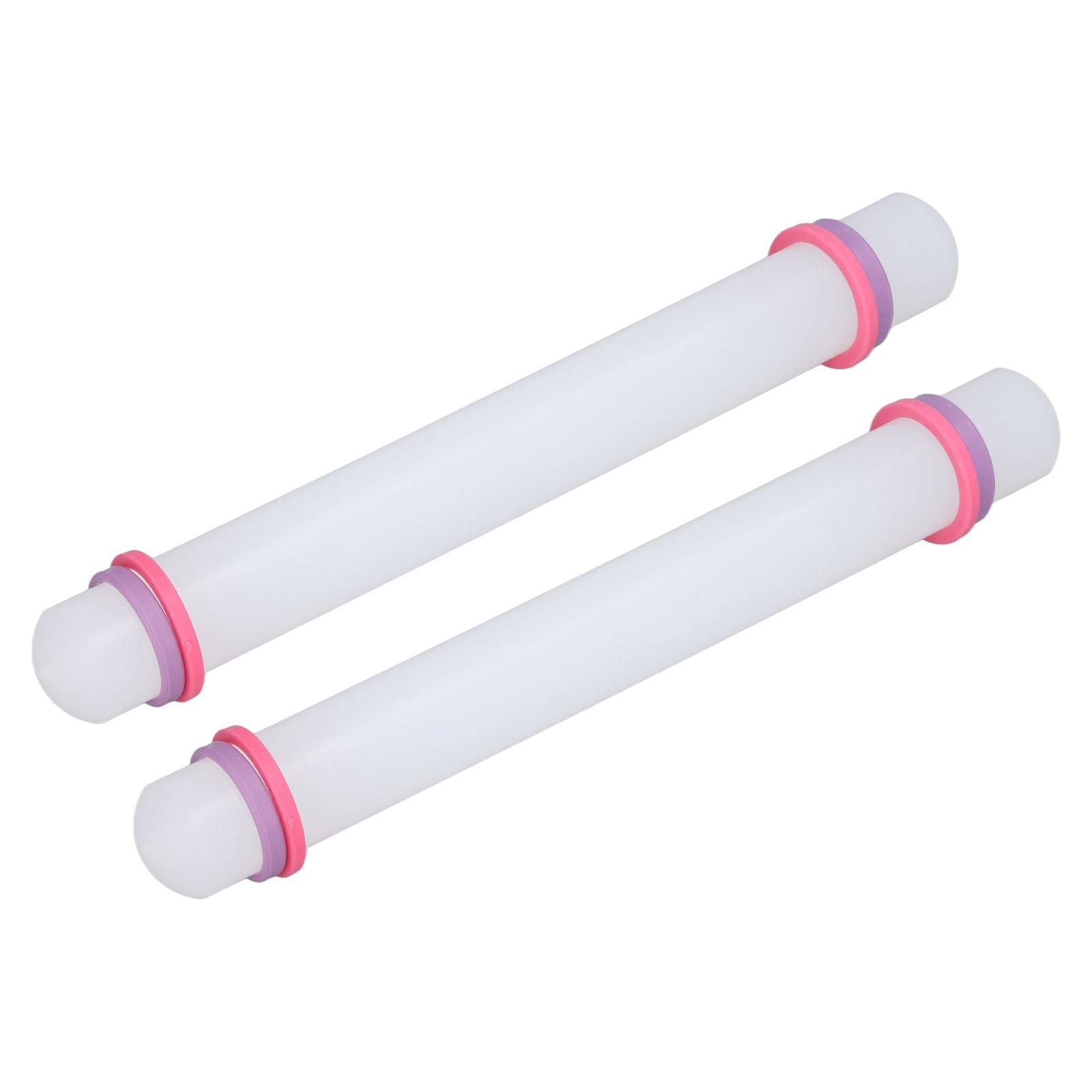 2Pcs Plastic Rolling Pin Safe Durable Sturdy Plastic Nonstick Surface Wide Application Small Rolling Pin V1294-YM0523-3118220006711