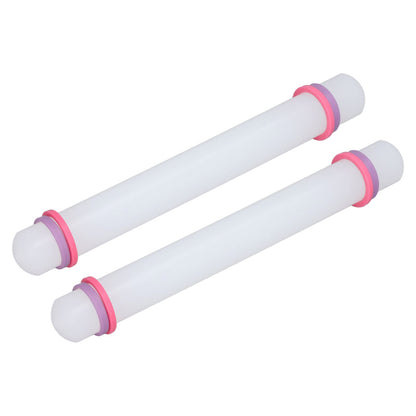 2Pcs Plastic Rolling Pin Safe Durable Sturdy Plastic Nonstick Surface Wide Application Small Rolling Pin V1294-YM0523-3118220006711