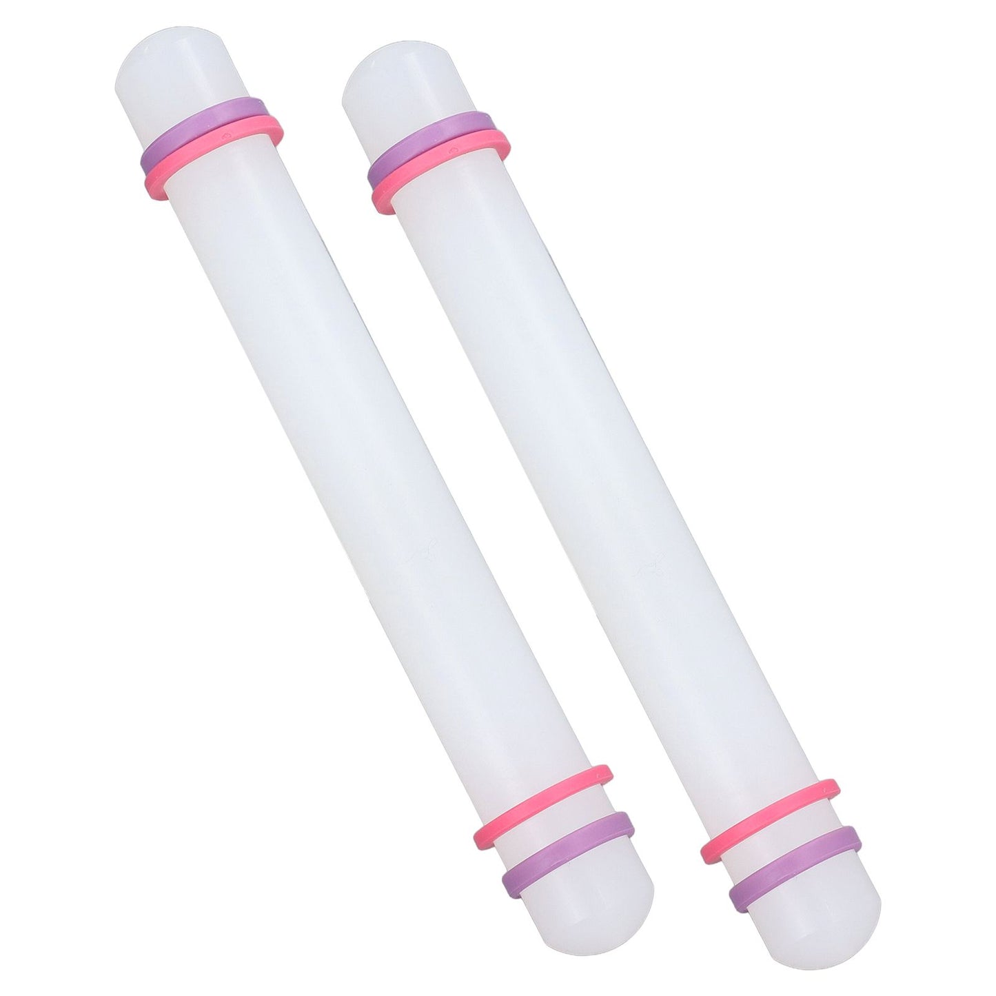 2Pcs Plastic Rolling Pin Safe Durable Sturdy Plastic Nonstick Surface Wide Application Small Rolling Pin V1294-YM0523-3118220006711