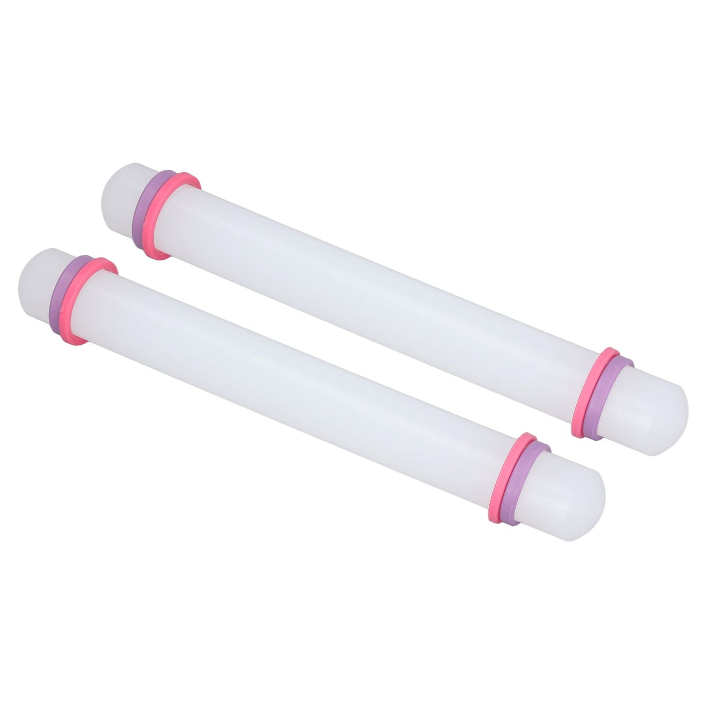 2Pcs Plastic Rolling Pin Safe Durable Sturdy Plastic Nonstick Surface Wide Application Small Rolling Pin V1294-YM0523-3118220006711