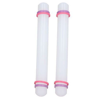 2Pcs Plastic Rolling Pin Safe Durable Sturdy Plastic Nonstick Surface Wide Application Small Rolling Pin V1294-YM0523-3118220006711