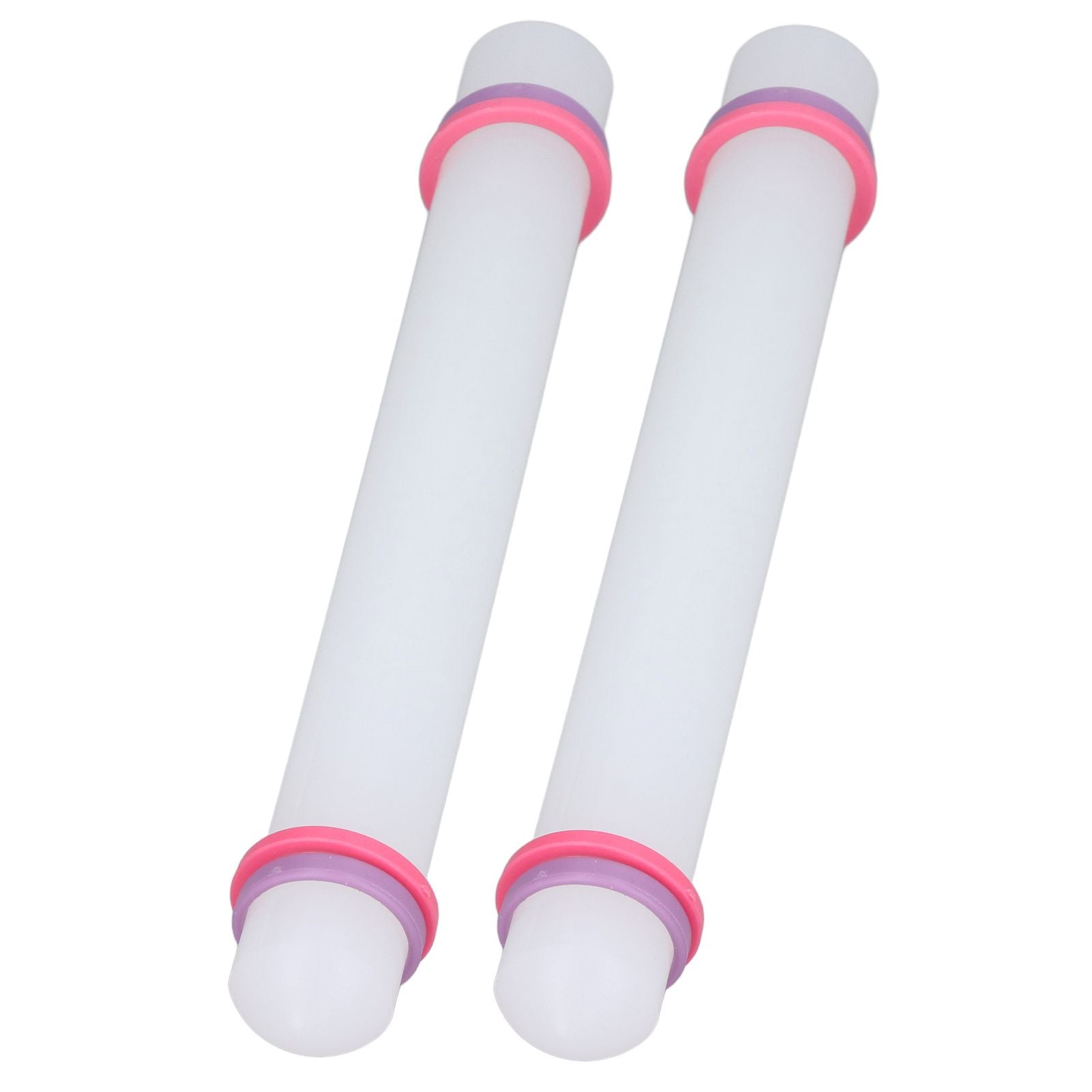 2Pcs Plastic Rolling Pin Safe Durable Sturdy Plastic Nonstick Surface Wide Application Small Rolling Pin V1294-YM0523-3118220006711