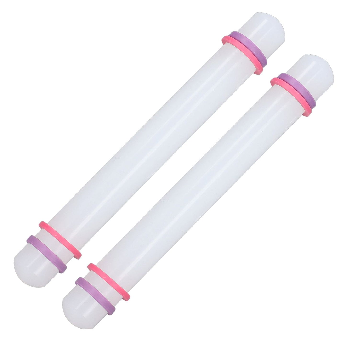 2Pcs Plastic Rolling Pin Safe Durable Sturdy Plastic Nonstick Surface Wide Application Small Rolling Pin V1294-YM0523-3118220006711