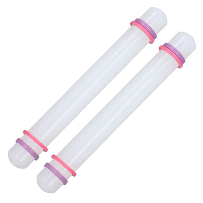 2Pcs Plastic Rolling Pin Safe Durable Sturdy Plastic Nonstick Surface Wide Application Small Rolling Pin V1294-YM0523-3118220006711