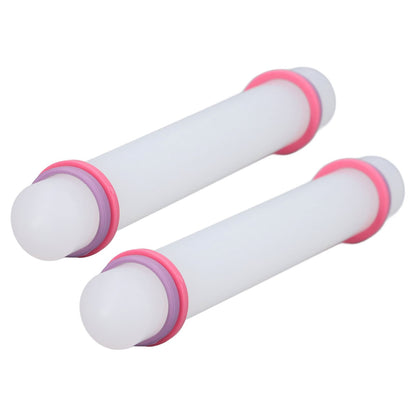 2Pcs Plastic Rolling Pin Safe Durable Sturdy Plastic Nonstick Surface Wide Application Small Rolling Pin V1294-YM0523-3118220006711