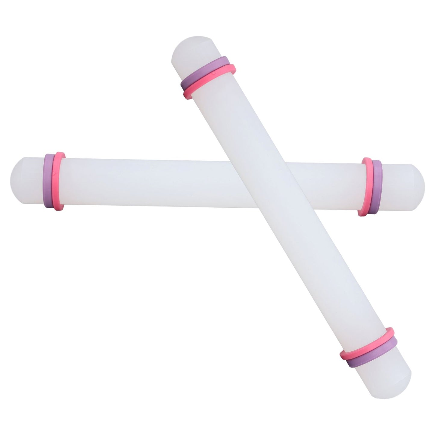 2Pcs Plastic Rolling Pin Safe Durable Sturdy Plastic Nonstick Surface Wide Application Small Rolling Pin V1294-YM0523-3118220006711