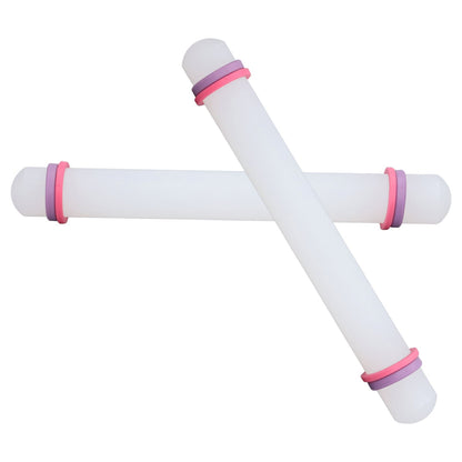 2Pcs Plastic Rolling Pin Safe Durable Sturdy Plastic Nonstick Surface Wide Application Small Rolling Pin V1294-YM0523-3118220006711