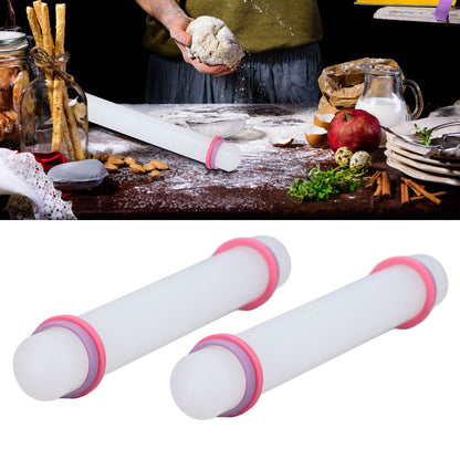 2Pcs Plastic Rolling Pin Safe Durable Sturdy Plastic Nonstick Surface Wide Application Small Rolling Pin V1294-YM0523-3118220006711