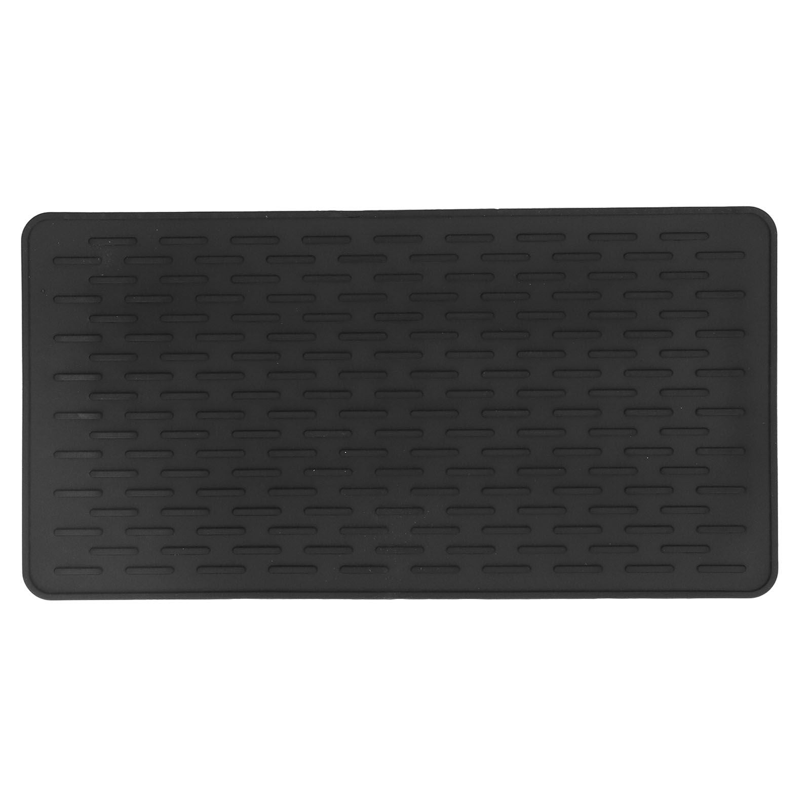 Silicone Insulation Pad Black Rectangle Heat Resisting Safe Handling Heat Insulation Pad for Kitchen V1294-YM0523-3118220007411