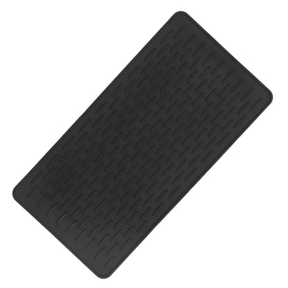 Silicone Insulation Pad Black Rectangle Heat Resisting Safe Handling Heat Insulation Pad for Kitchen V1294-YM0523-3118220007411