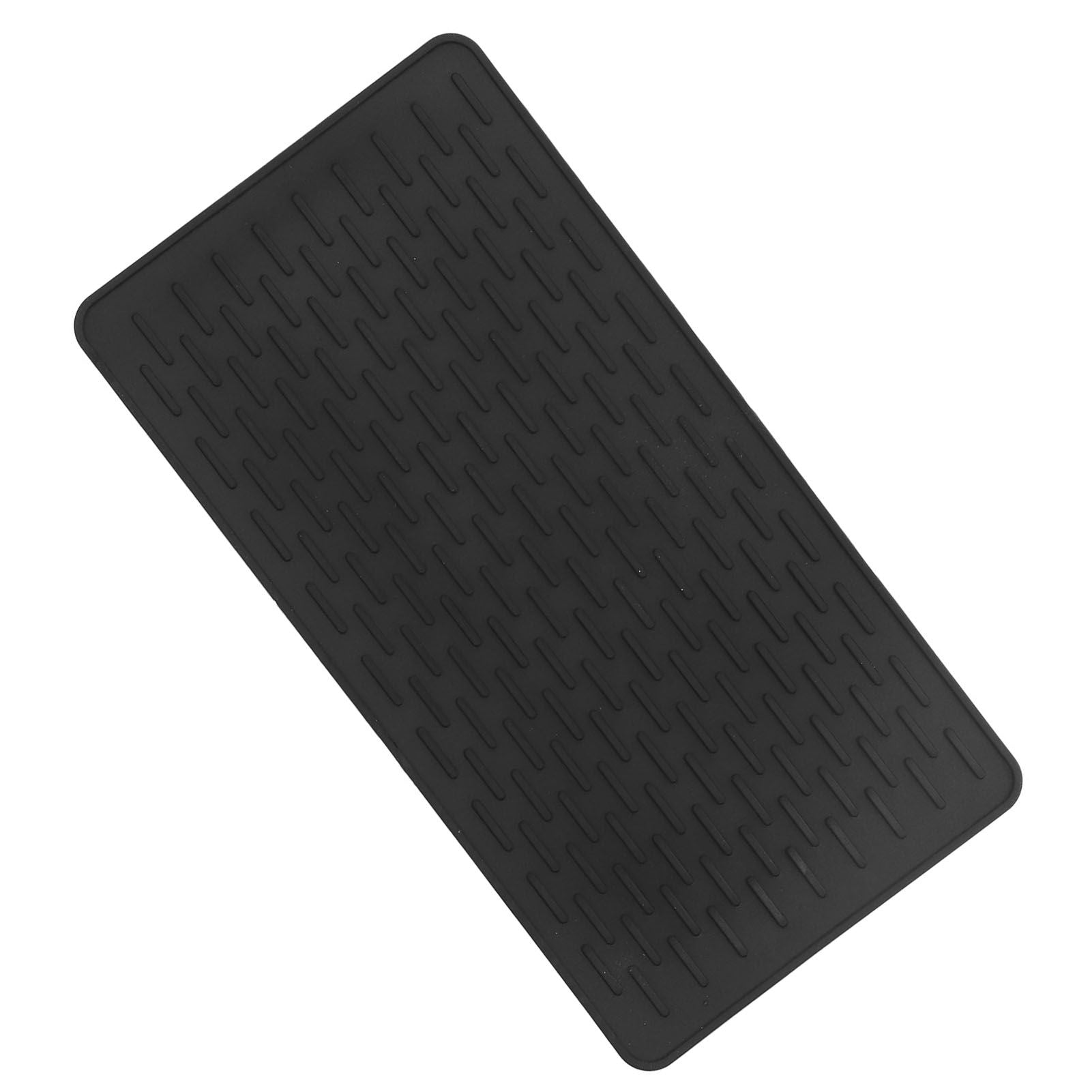 Silicone Insulation Pad Black Rectangle Heat Resisting Safe Handling Heat Insulation Pad for Kitchen V1294-YM0523-3118220007411