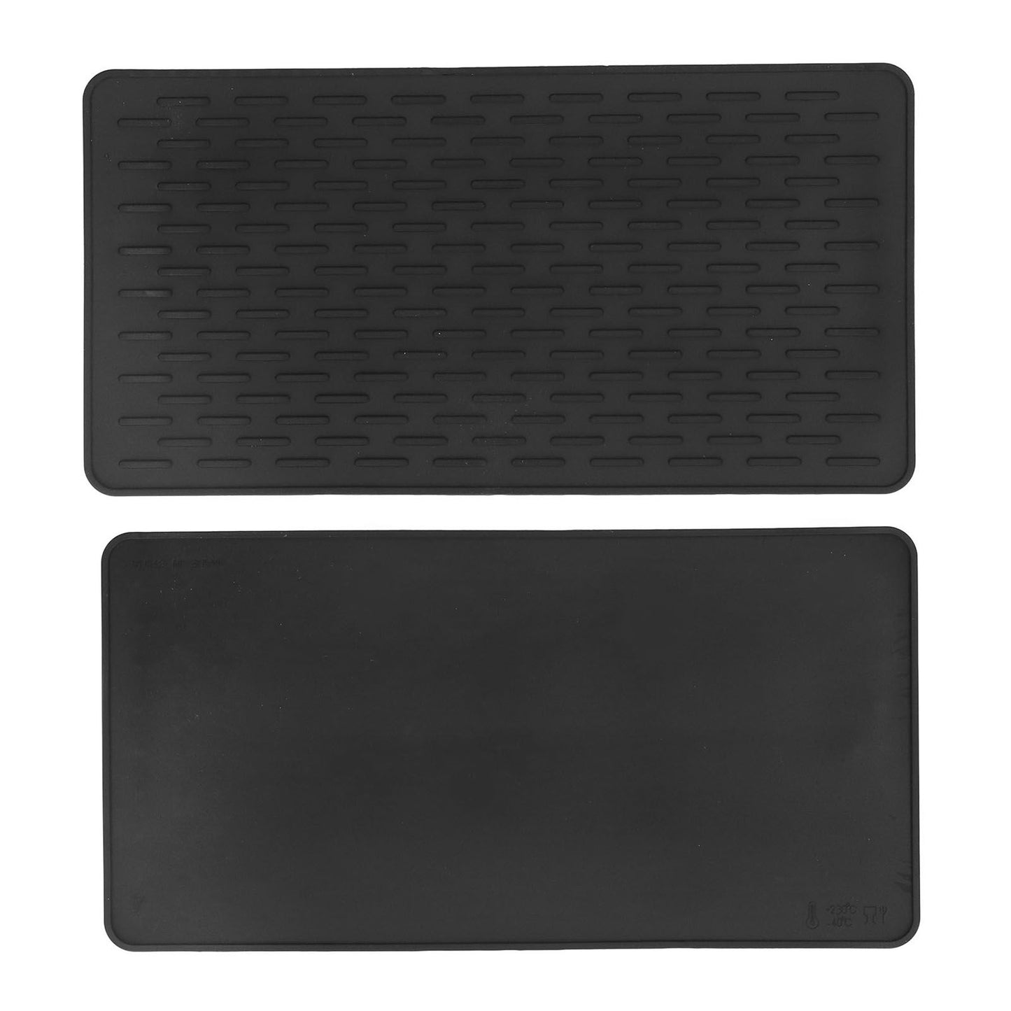 Silicone Insulation Pad Black Rectangle Heat Resisting Safe Handling Heat Insulation Pad for Kitchen V1294-YM0523-3118220007411