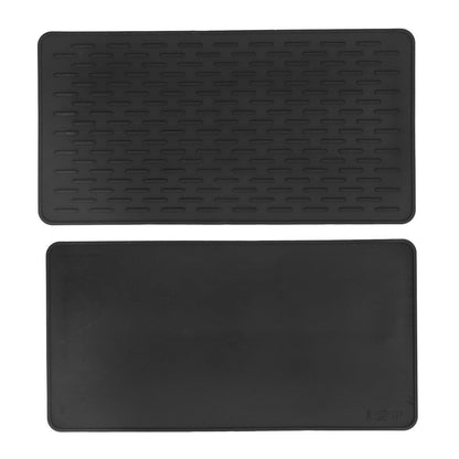 Silicone Insulation Pad Black Rectangle Heat Resisting Safe Handling Heat Insulation Pad for Kitchen V1294-YM0523-3118220007411