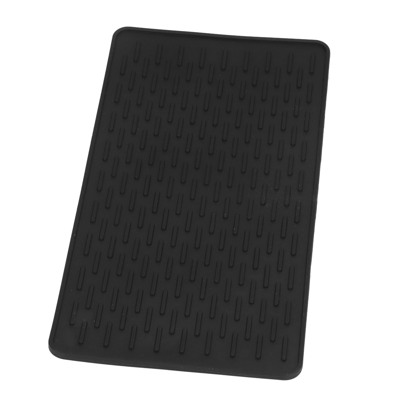 Silicone Insulation Pad Black Rectangle Heat Resisting Safe Handling Heat Insulation Pad for Kitchen V1294-YM0523-3118220007411