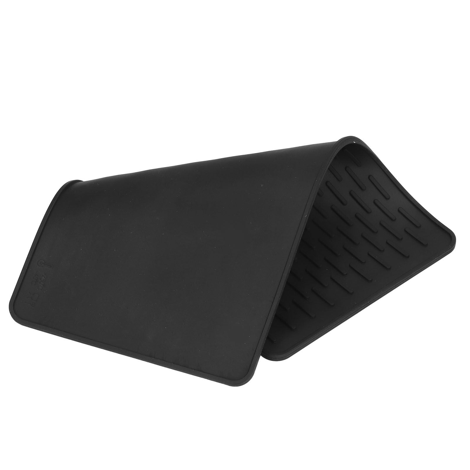 Silicone Insulation Pad Black Rectangle Heat Resisting Safe Handling Heat Insulation Pad for Kitchen V1294-YM0523-3118220007411