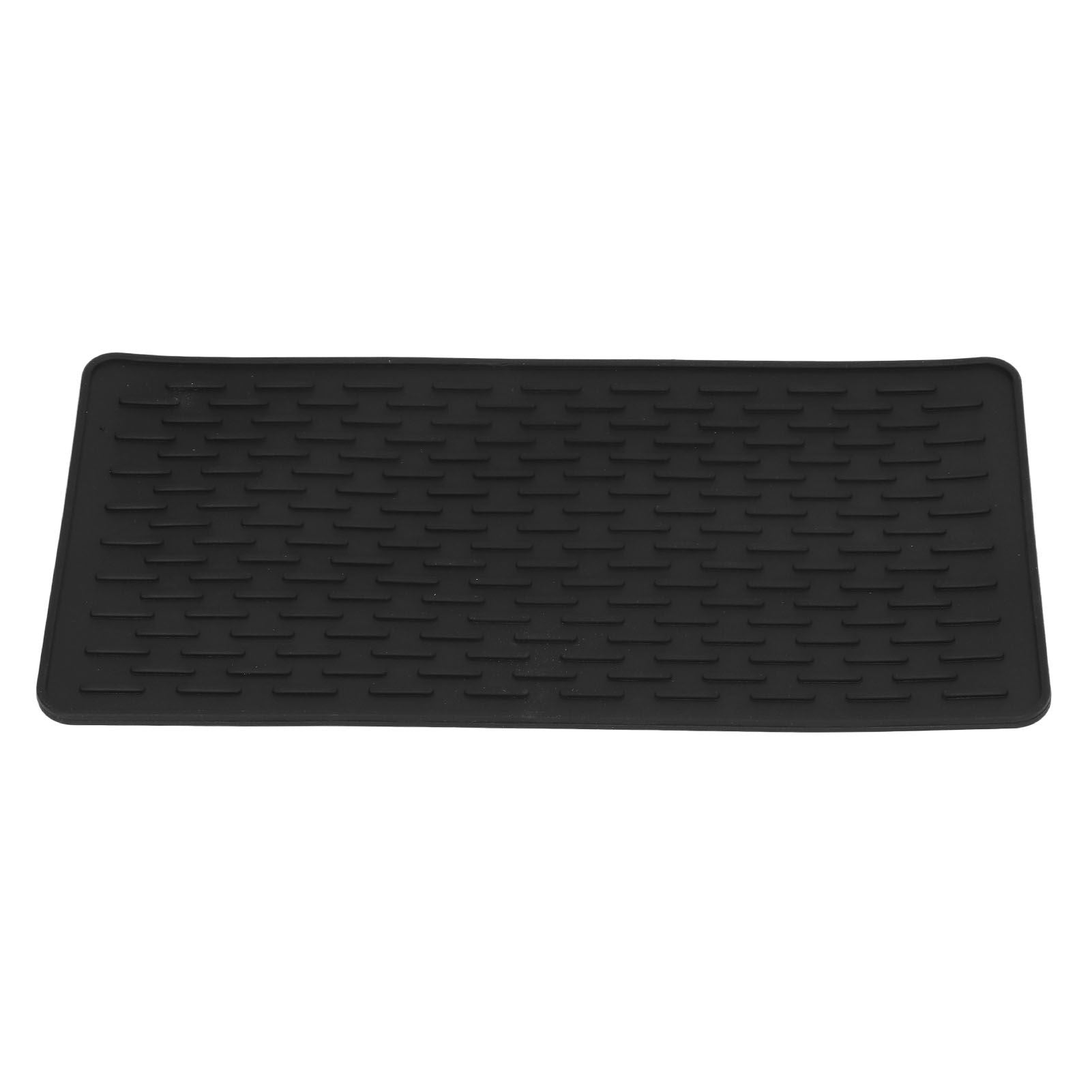 Silicone Insulation Pad Black Rectangle Heat Resisting Safe Handling Heat Insulation Pad for Kitchen V1294-YM0523-3118220007411