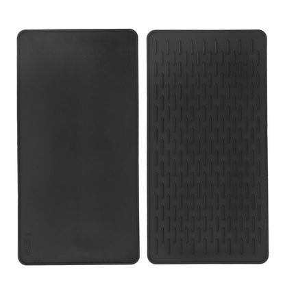 Silicone Insulation Pad Black Rectangle Heat Resisting Safe Handling Heat Insulation Pad for Kitchen V1294-YM0523-3118220007411