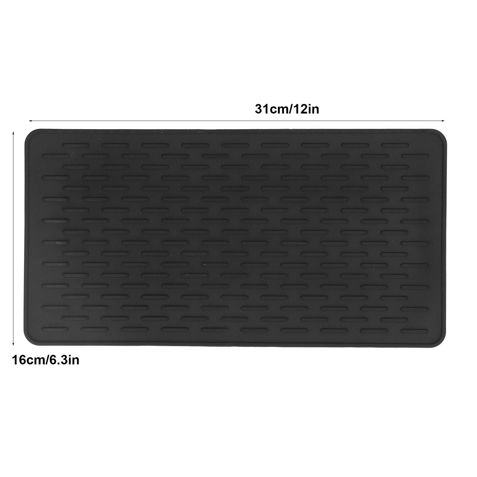 Silicone Insulation Pad Black Rectangle Heat Resisting Safe Handling Heat Insulation Pad for Kitchen V1294-YM0523-3118220007411