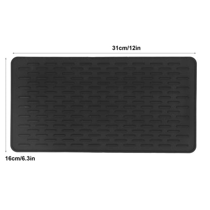 Silicone Insulation Pad Black Rectangle Heat Resisting Safe Handling Heat Insulation Pad for Kitchen V1294-YM0523-3118220007411