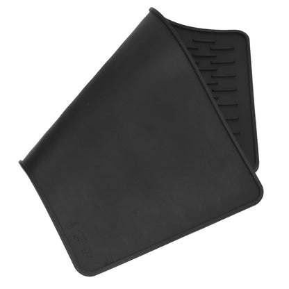 Silicone Insulation Pad Black Rectangle Heat Resisting Safe Handling Heat Insulation Pad for Kitchen V1294-YM0523-3118220007411