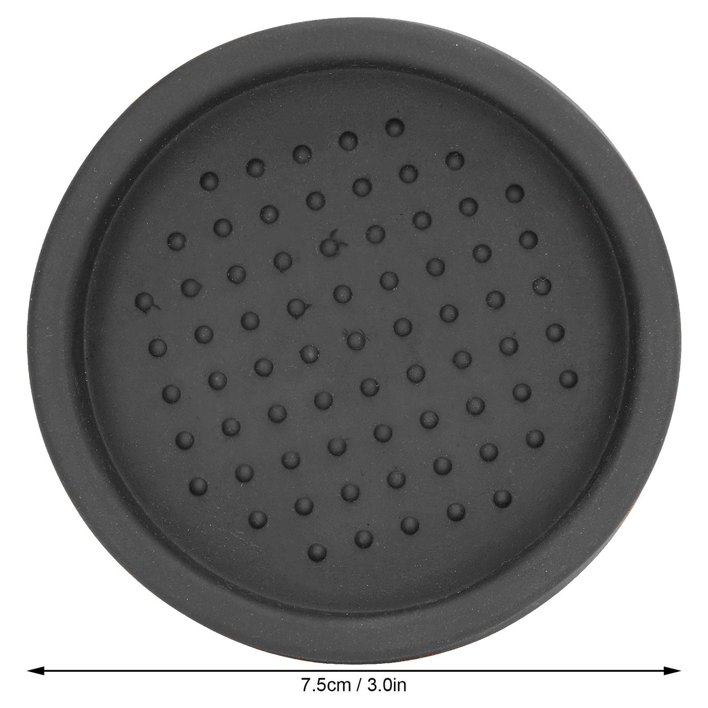 Round Silicone Coffee Tamper Mat Soft Heat Resistant Portable Coffee Tamper Pad for HomeBlack V1294-YM0523-3118220008811