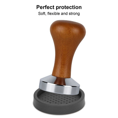 Round Silicone Coffee Tamper Mat Soft Heat Resistant Portable Coffee Tamper Pad for HomeBlack V1294-YM0523-3118220008811