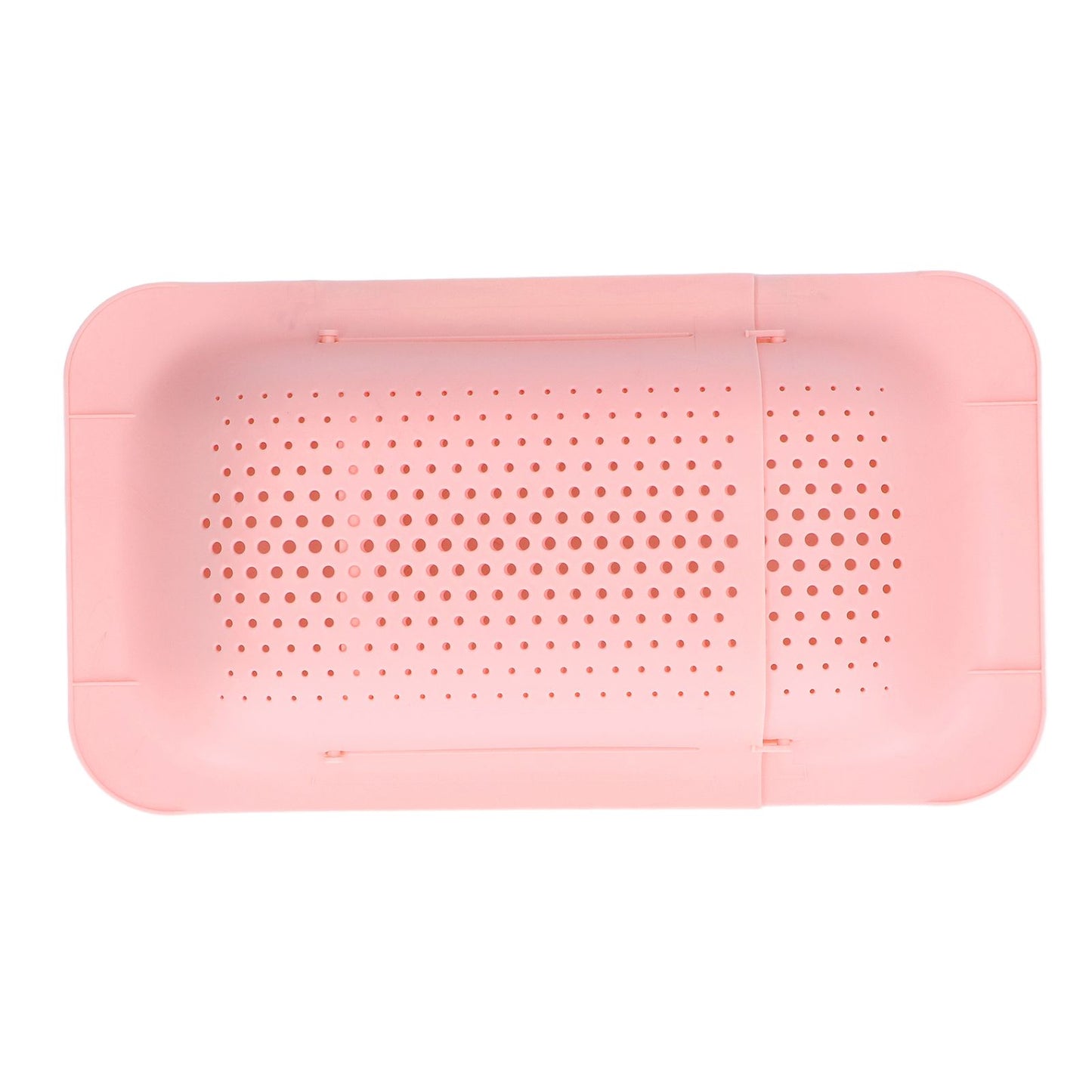 Strainer Basket Telescopic Design Anti Slip Rust Resistant Drain Colander Kitchen AccessoryPink V1294-YM0523-3118220009311