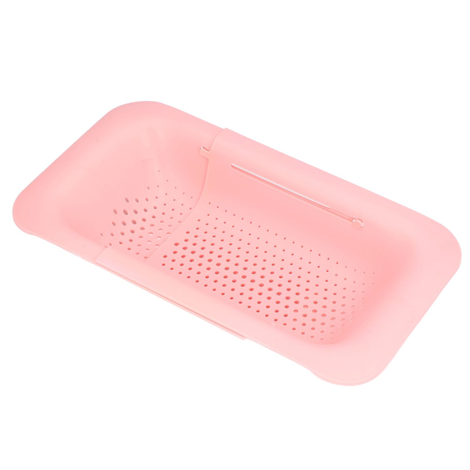 Strainer Basket Telescopic Design Anti Slip Rust Resistant Drain Colander Kitchen AccessoryPink V1294-YM0523-3118220009311