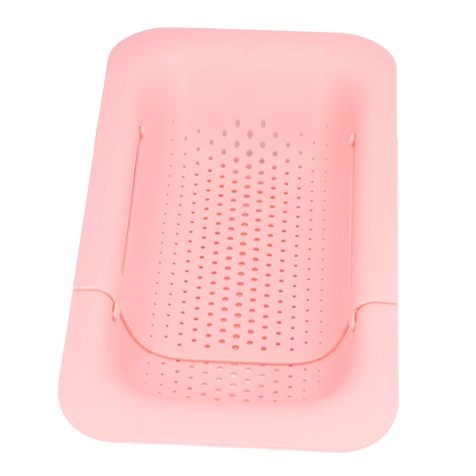 Strainer Basket Telescopic Design Anti Slip Rust Resistant Drain Colander Kitchen AccessoryPink V1294-YM0523-3118220009311