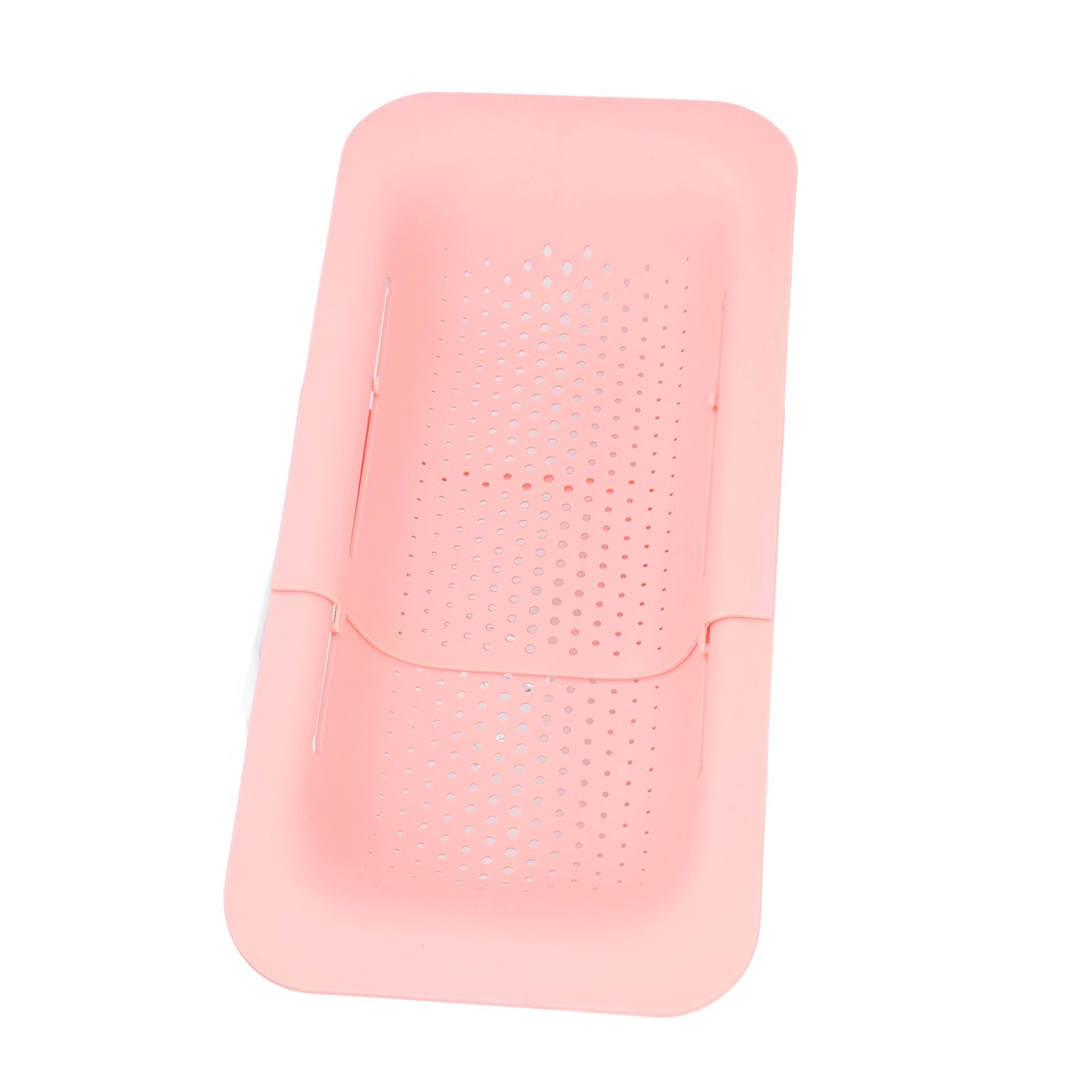 Strainer Basket Telescopic Design Anti Slip Rust Resistant Drain Colander Kitchen AccessoryPink V1294-YM0523-3118220009311