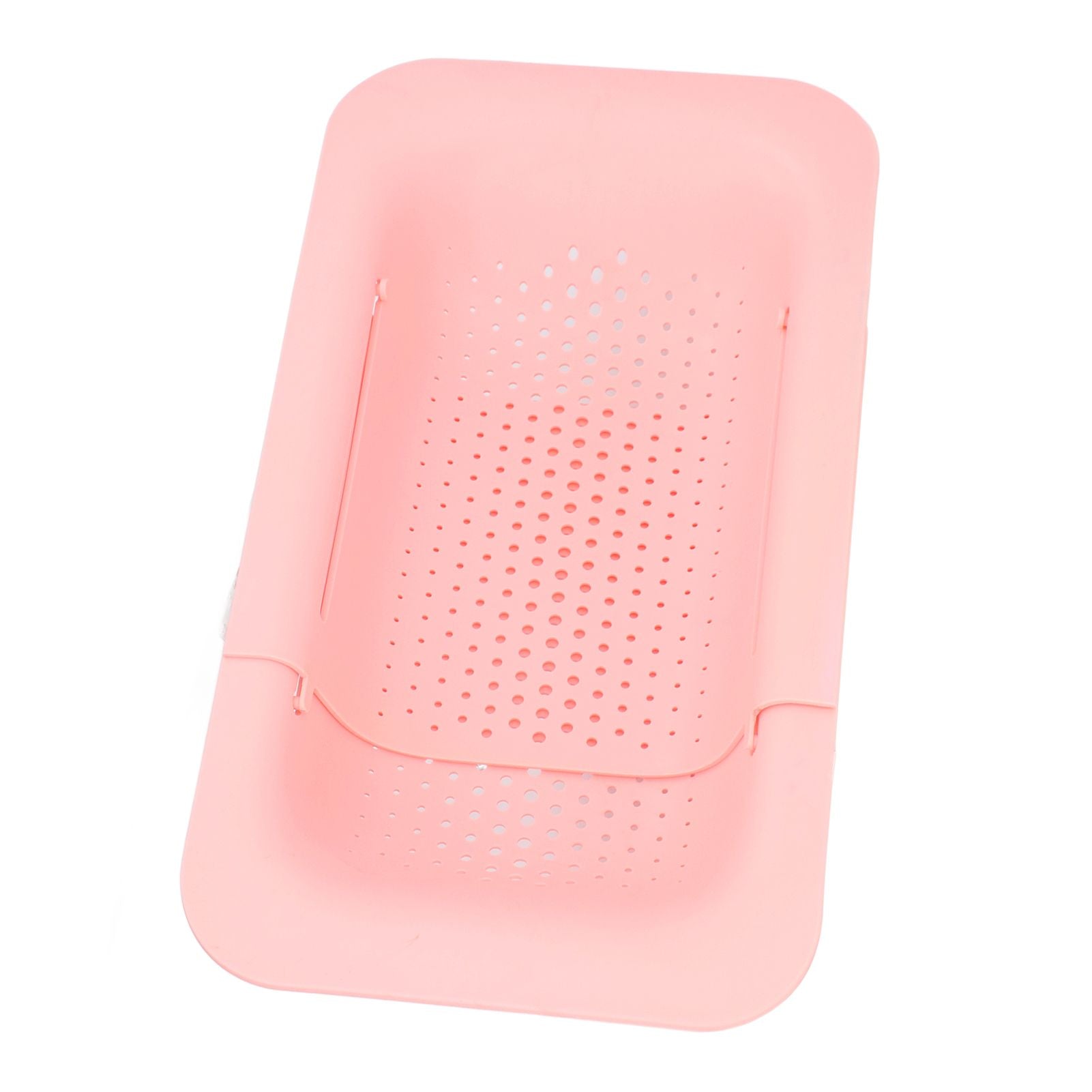 Strainer Basket Telescopic Design Anti Slip Rust Resistant Drain Colander Kitchen AccessoryPink V1294-YM0523-3118220009311