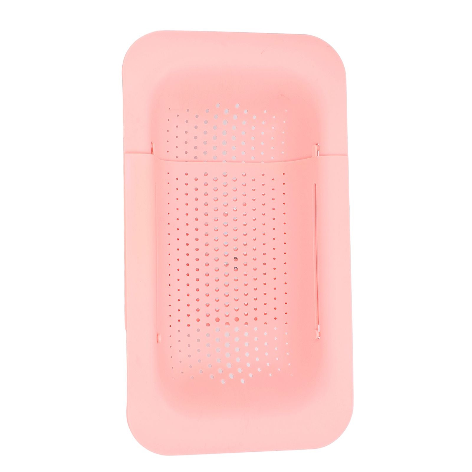 Strainer Basket Telescopic Design Anti Slip Rust Resistant Drain Colander Kitchen AccessoryPink V1294-YM0523-3118220009311