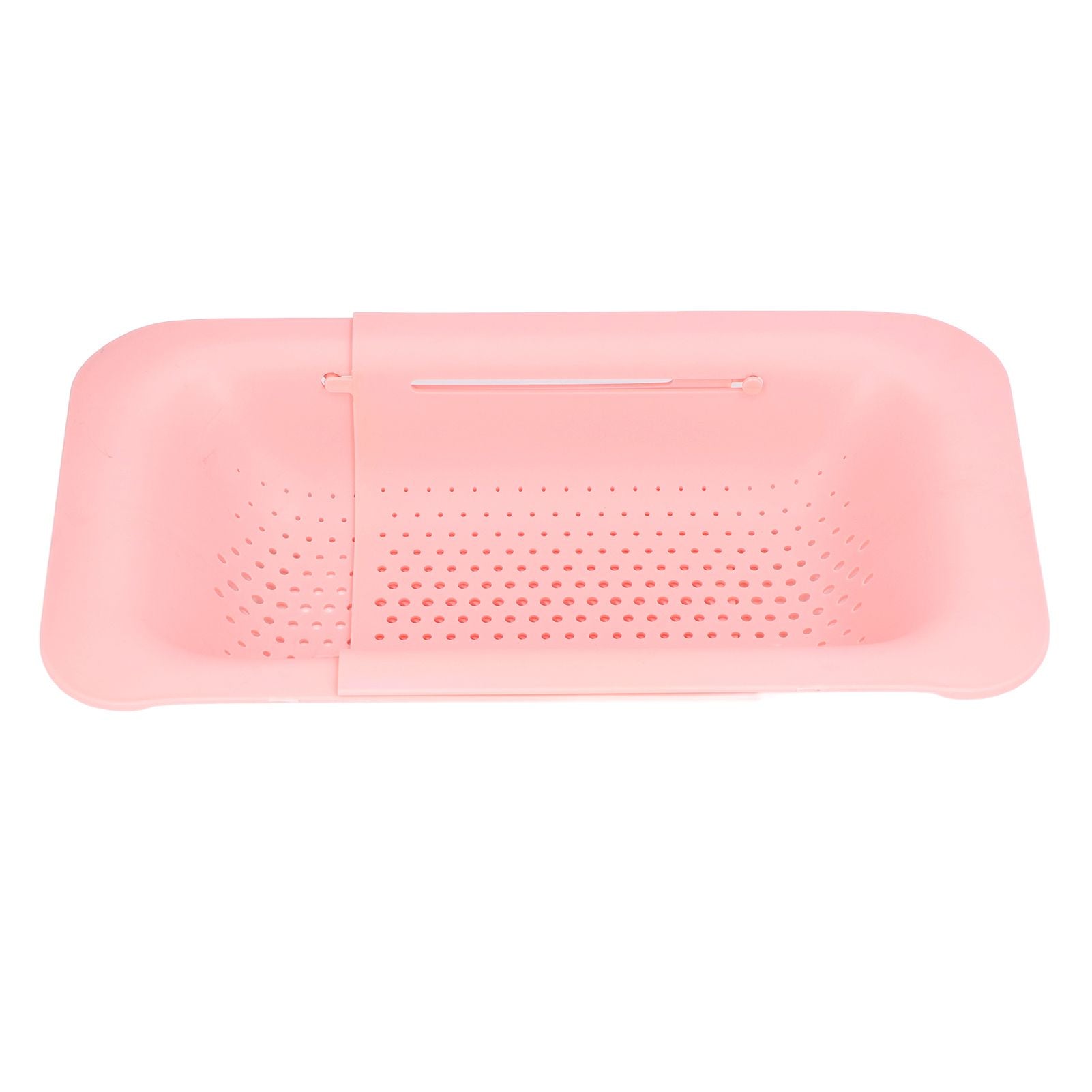 Strainer Basket Telescopic Design Anti Slip Rust Resistant Drain Colander Kitchen AccessoryPink V1294-YM0523-3118220009311
