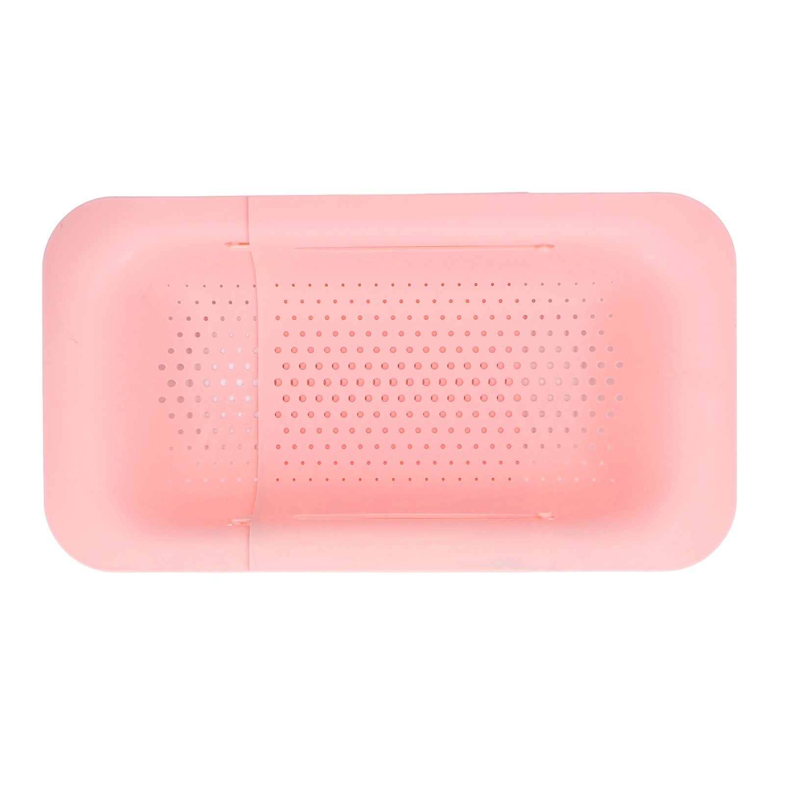 Strainer Basket Telescopic Design Anti Slip Rust Resistant Drain Colander Kitchen AccessoryPink V1294-YM0523-3118220009311