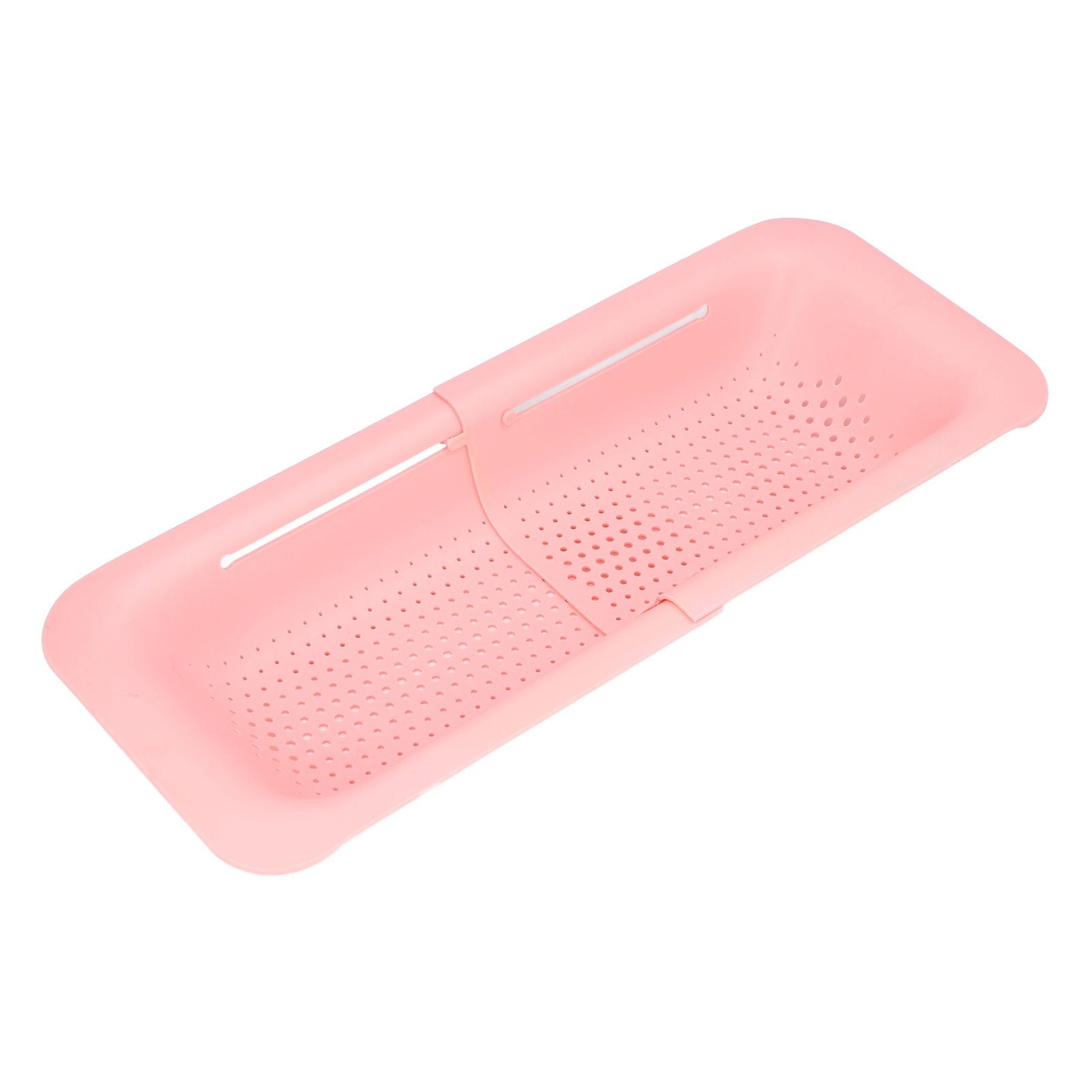 Strainer Basket Telescopic Design Anti Slip Rust Resistant Drain Colander Kitchen AccessoryPink V1294-YM0523-3118220009311