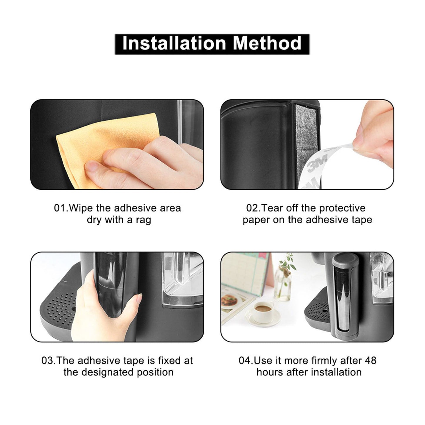 Paper Filter Holder for K CUP Visual Window Design Healthy Dustproof Black Coffee Filter Storage with Flip V1294-YM0523-3118220009711