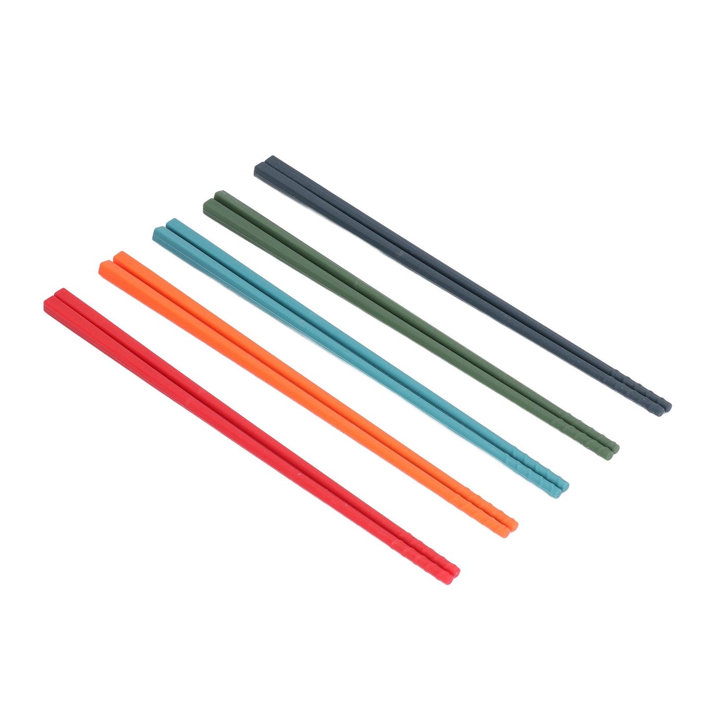 24cm 5 Color Chopsticks Set Silicone Stainless Steel Chopsticks Reusable Anti Slip Kitchen Tableware V1294-YM0523-3118220010811