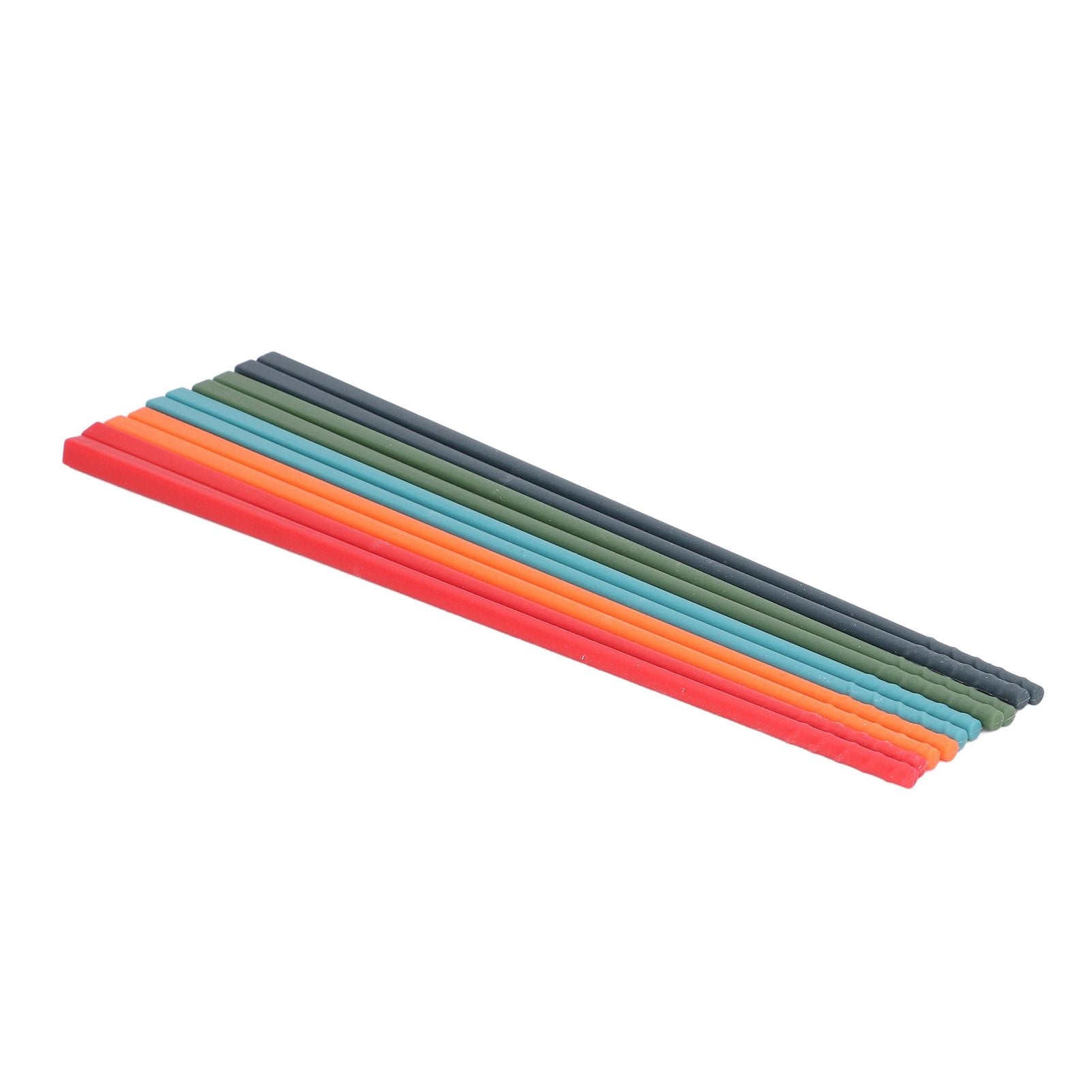 24cm 5 Color Chopsticks Set Silicone Stainless Steel Chopsticks Reusable Anti Slip Kitchen Tableware V1294-YM0523-3118220010811