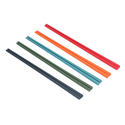 24cm 5 Color Chopsticks Set Silicone Stainless Steel Chopsticks Reusable Anti Slip Kitchen Tableware V1294-YM0523-3118220010811