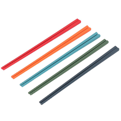 24cm 5 Color Chopsticks Set Silicone Stainless Steel Chopsticks Reusable Anti Slip Kitchen Tableware V1294-YM0523-3118220010811