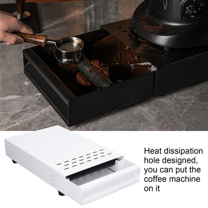 Coffee Knock Box Drawer Stainless Steel Thickened Coffee Residue Powder Box for Household ShopWhite V1294-YM0523-3118220010911