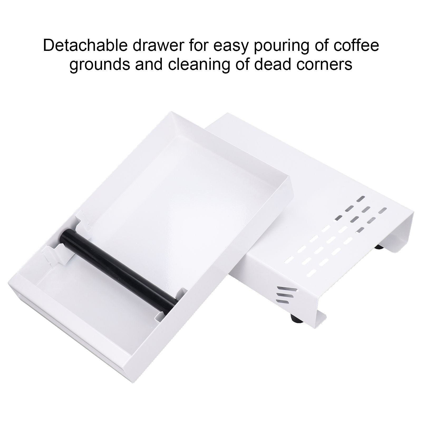 Coffee Knock Box Drawer Stainless Steel Thickened Coffee Residue Powder Box for Household ShopWhite V1294-YM0523-3118220010911