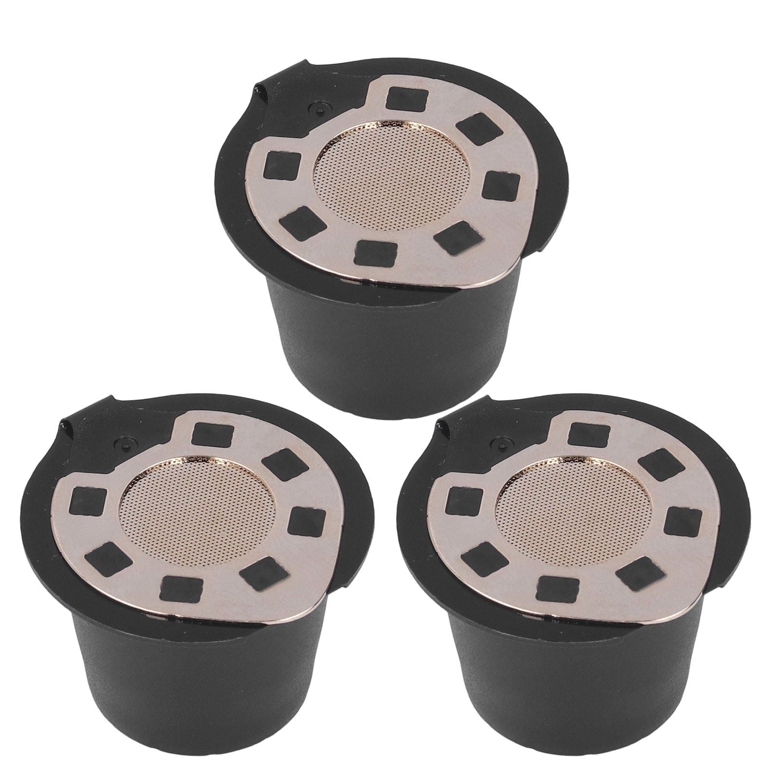 50ML Coffee Capsule Pods Cup with Spoon Brush Reusable Filter Stainless Steel Replacement for NespressoGold V1294-YM0523-3118220012911