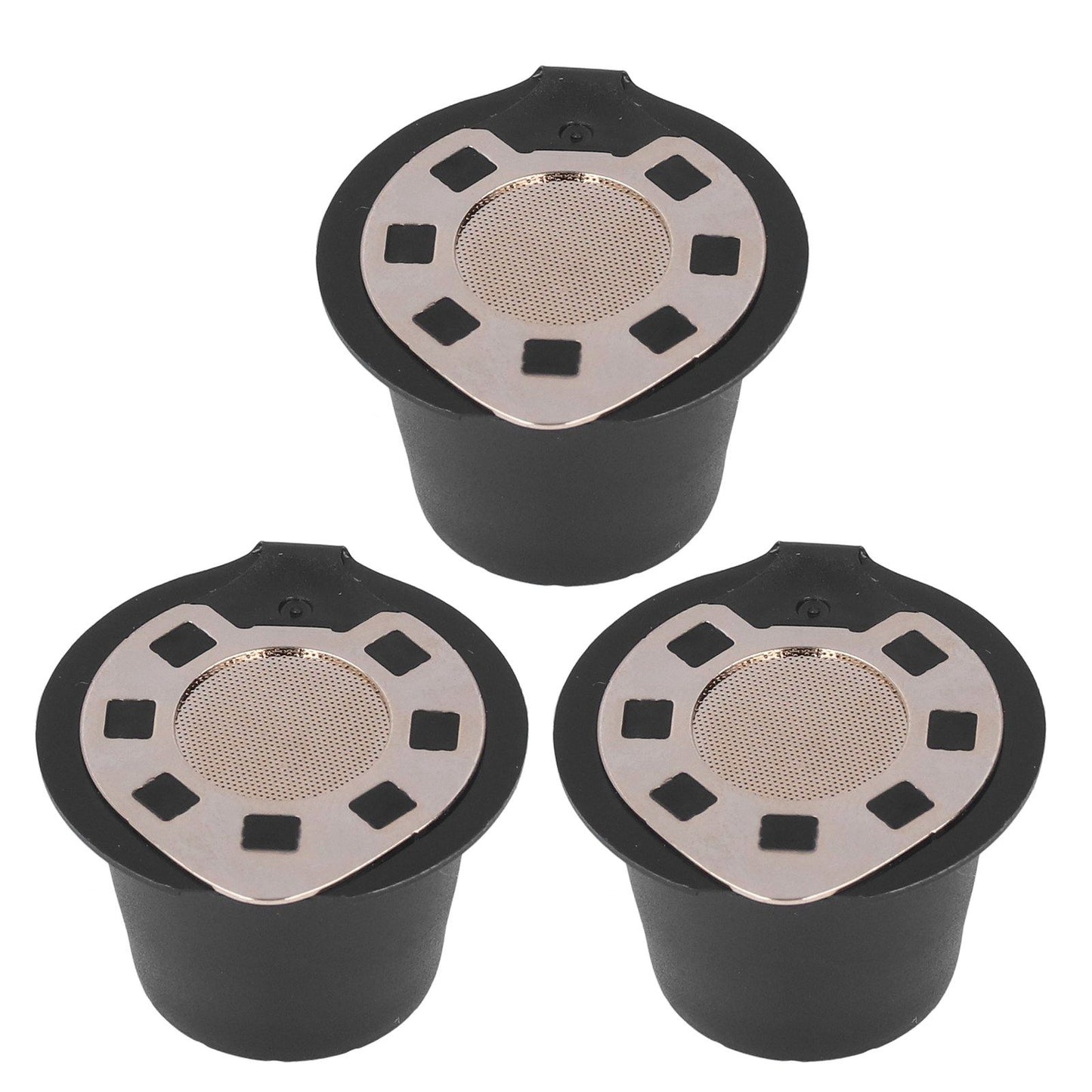 50ML Coffee Capsule Pods Cup with Spoon Brush Reusable Filter Stainless Steel Replacement for NespressoGold V1294-YM0523-3118220012911