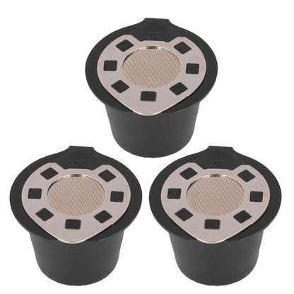 50ML Coffee Capsule Pods Cup with Spoon Brush Reusable Filter Stainless Steel Replacement for NespressoGold V1294-YM0523-3118220012911