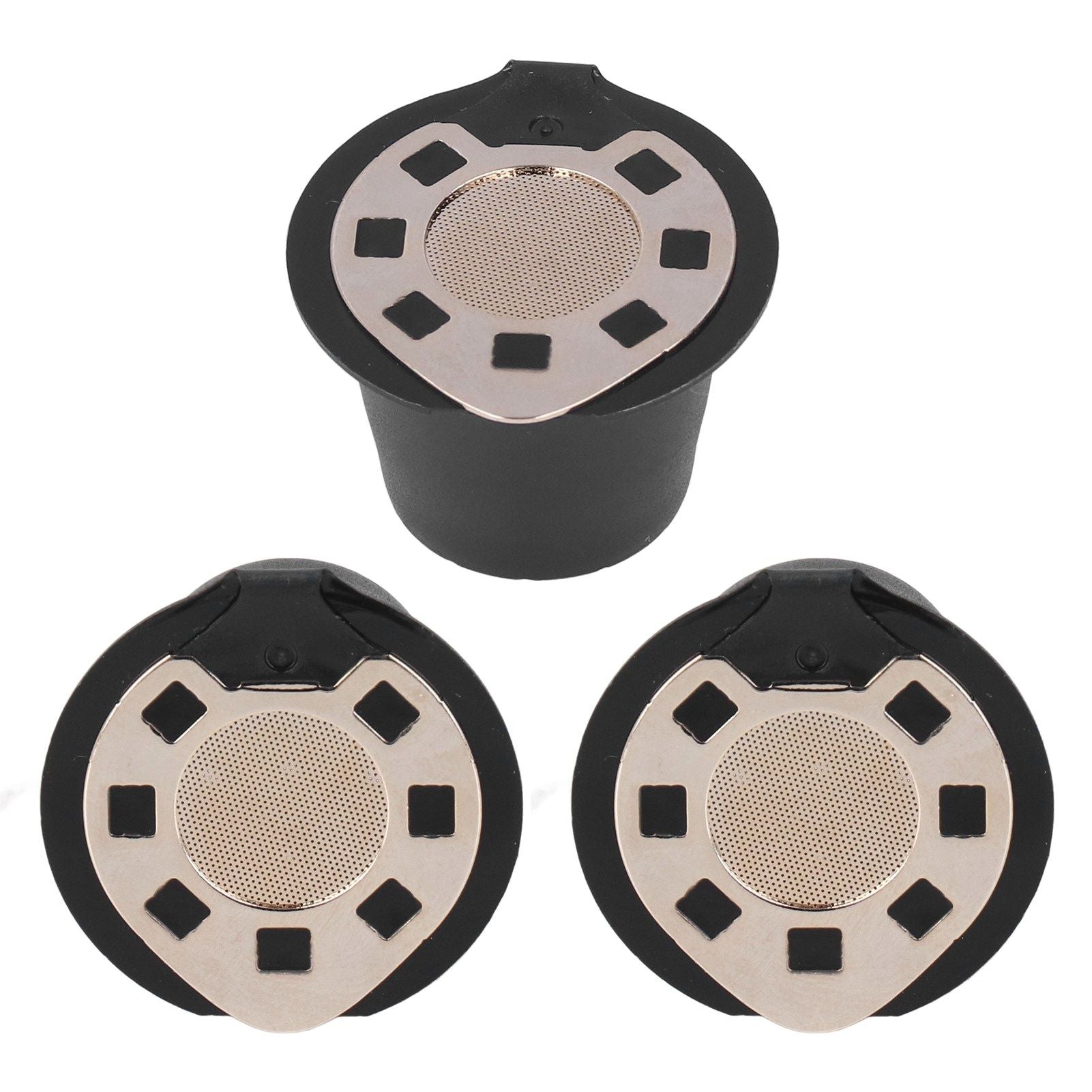 50ML Coffee Capsule Pods Cup with Spoon Brush Reusable Filter Stainless Steel Replacement for NespressoGold V1294-YM0523-3118220012911