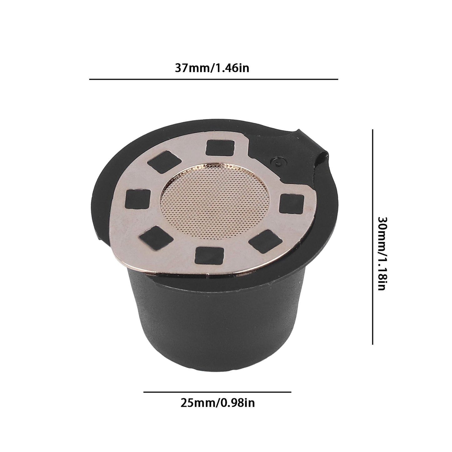 50ML Coffee Capsule Pods Cup with Spoon Brush Reusable Filter Stainless Steel Replacement for NespressoGold V1294-YM0523-3118220012911