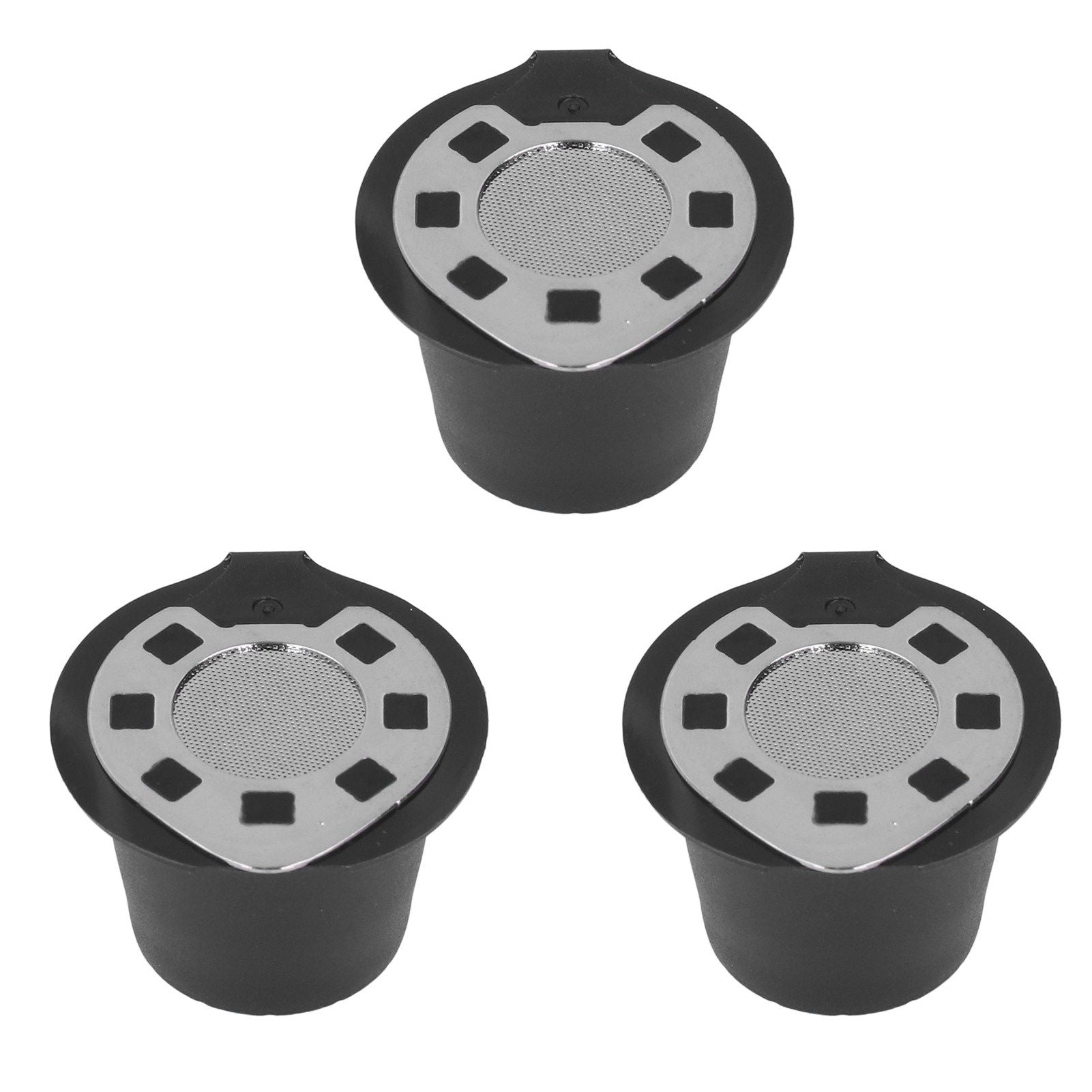 50ML Coffee Capsule Pods Cup with Spoon Brush Reusable Filter Stainless Steel Replacement for NespressoChrome V1294-YM0523-3118220012912