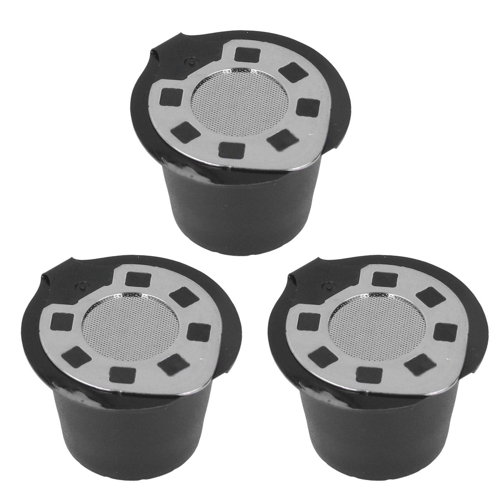 50ML Coffee Capsule Pods Cup with Spoon Brush Reusable Filter Stainless Steel Replacement for NespressoChrome V1294-YM0523-3118220012912