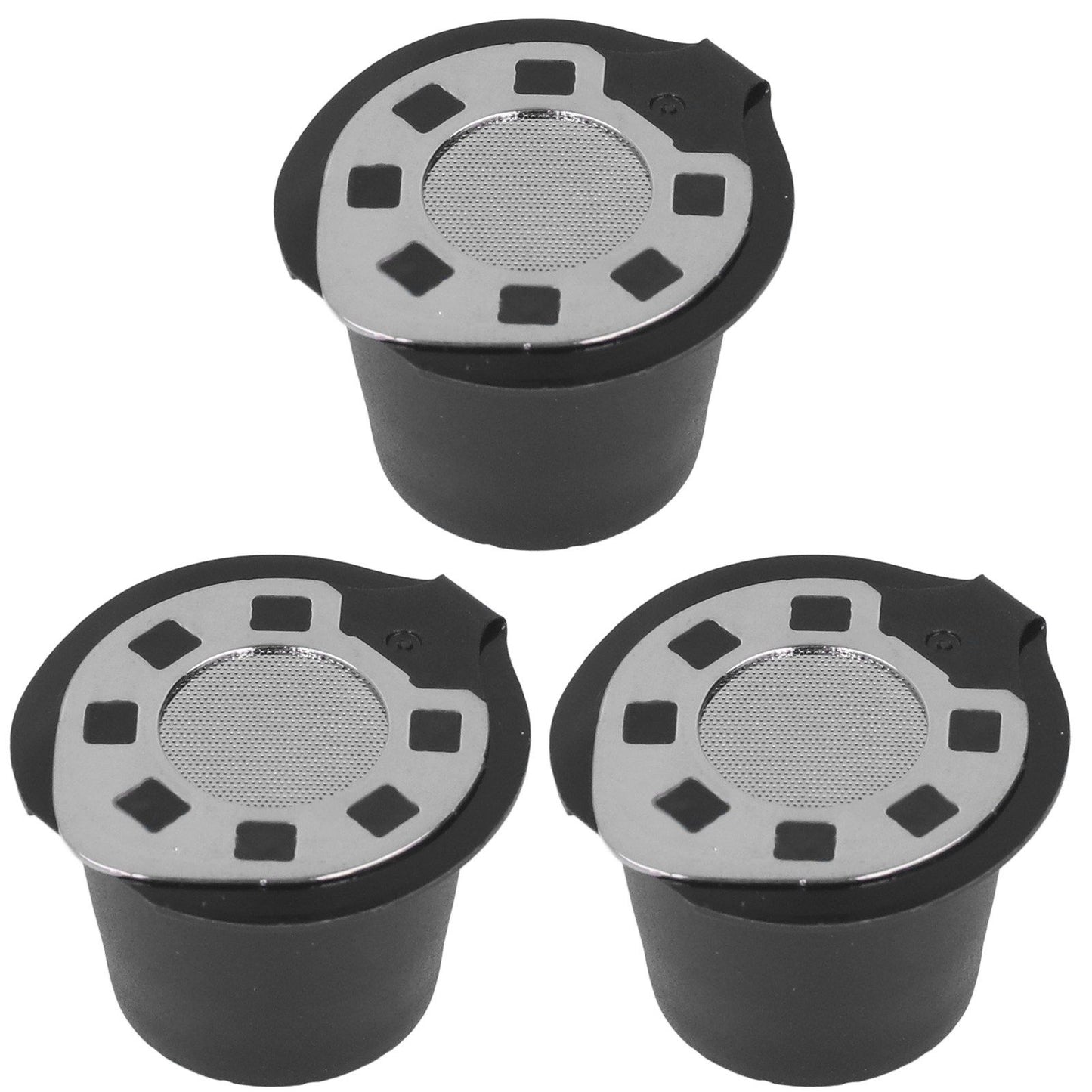 50ML Coffee Capsule Pods Cup with Spoon Brush Reusable Filter Stainless Steel Replacement for NespressoChrome V1294-YM0523-3118220012912